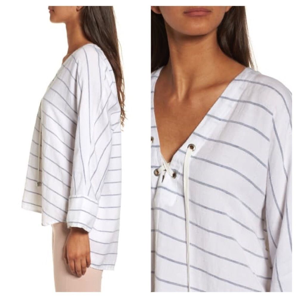 Rails Lily Lace-Up Blouse Size Small - image 7